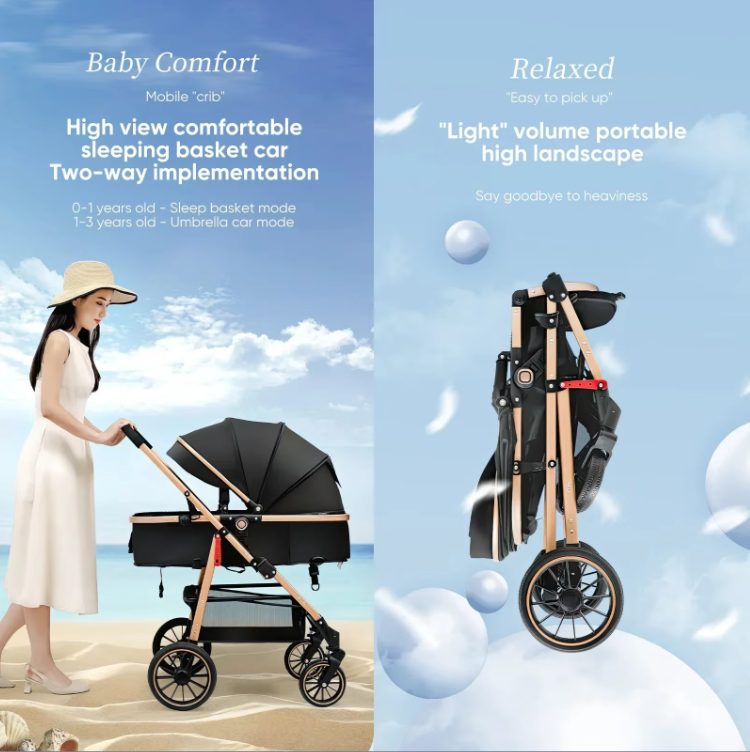 Easystrolls | Baby Stroller 3 in 1 Luxurious Compact Stroller