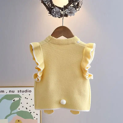 Girls Knitted Rabbit Vest