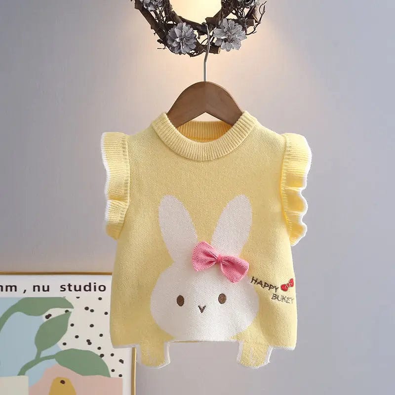 Girls Knitted Rabbit Vest