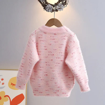 Girls Heart Knit Sweater