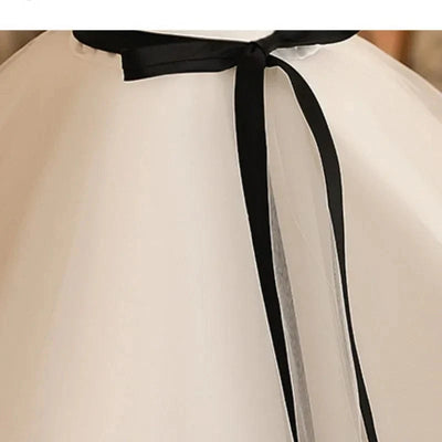 Elegant Black and White Princess Dress