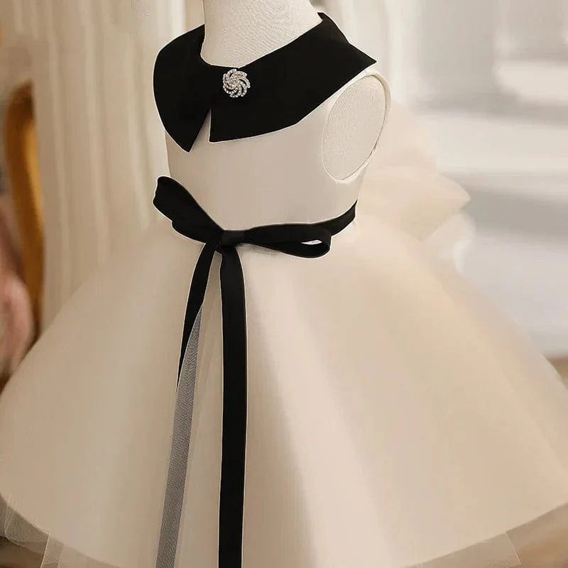 Elegant Black and White Princess Dress