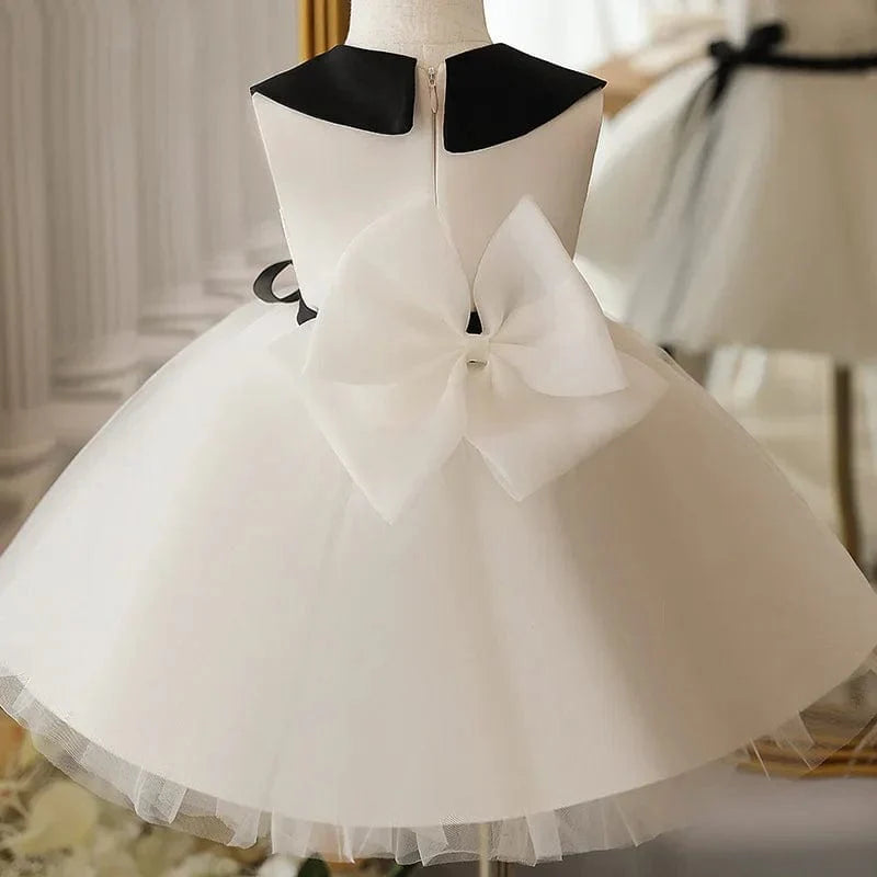 Elegant Black and White Princess Dress