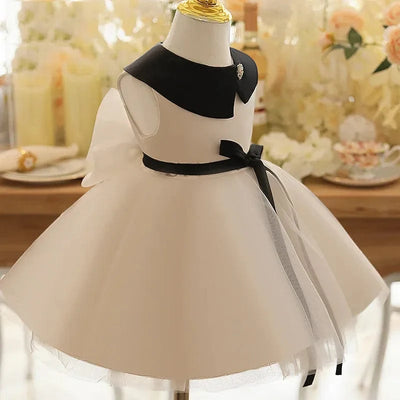 Elegant Black and White Princess Dress