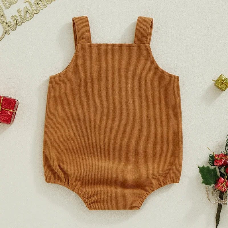 Gingerbread Man Embroidery Sleeveless Jumpsuit