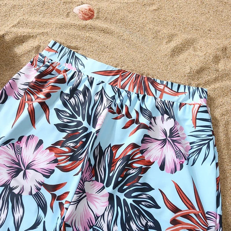 Family Matching Tropical Print Beachwear