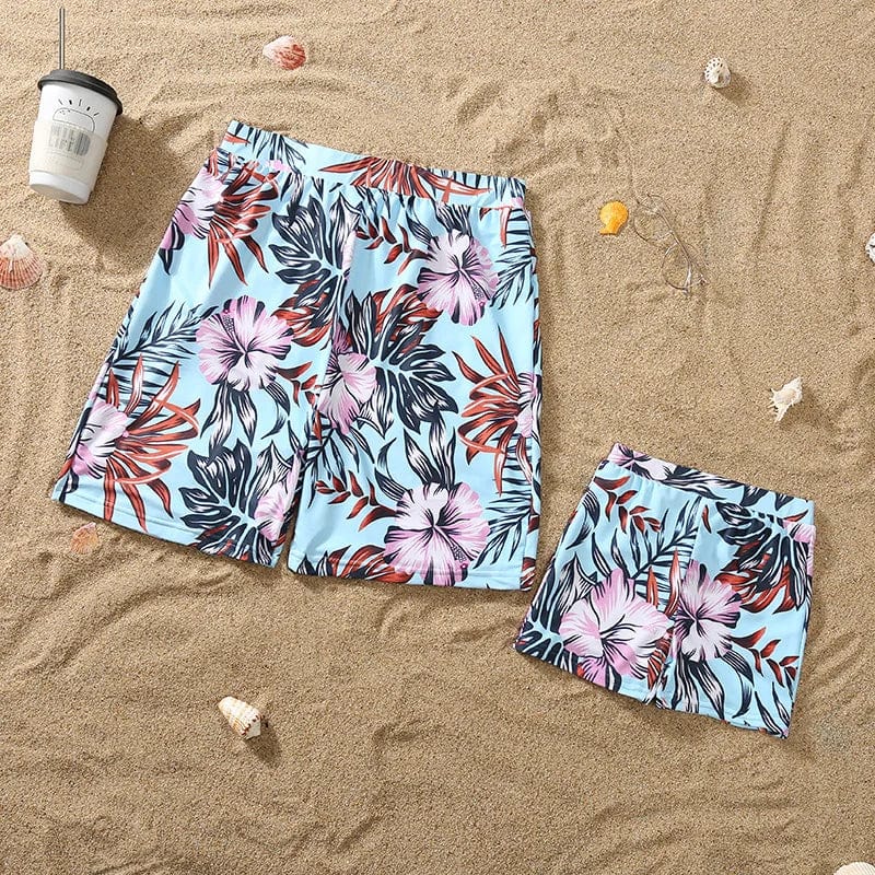 Family Matching Tropical Print Beachwear