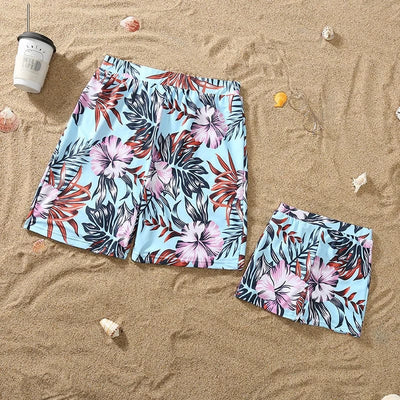 Family Matching Tropical Print Beachwear