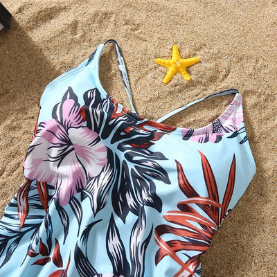 Family Matching Tropical Print Beachwear