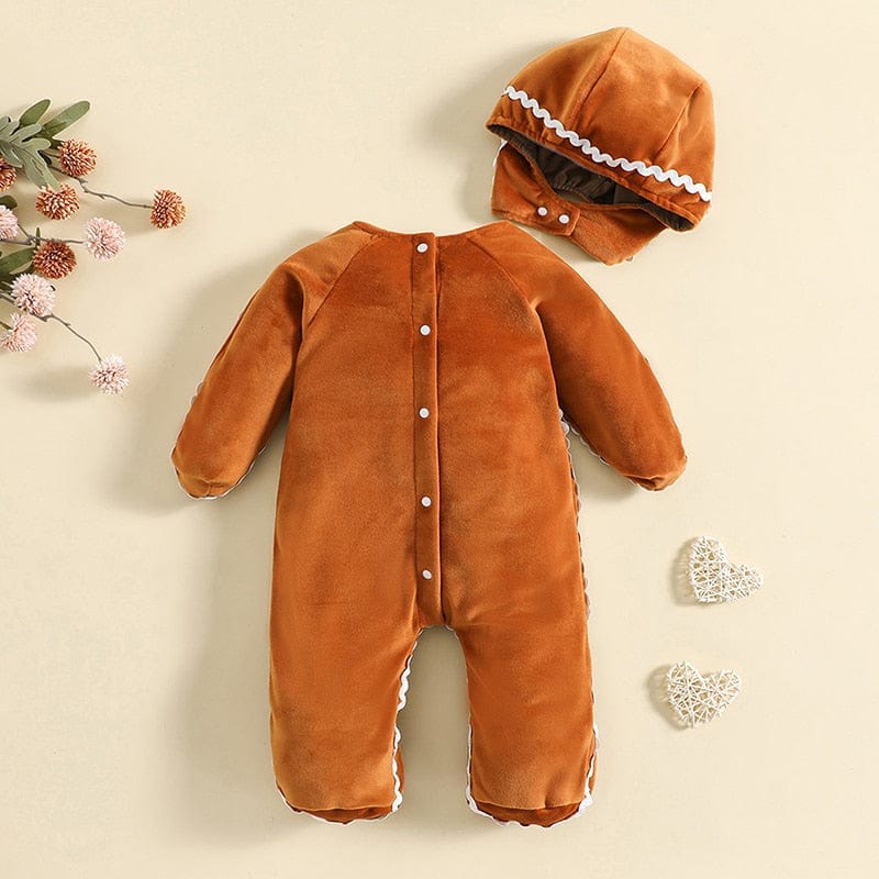 Gingerbread Man Romper and Hat Set