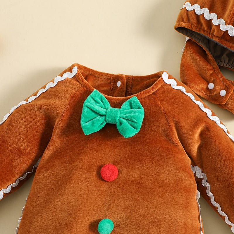 Gingerbread Man Romper and Hat Set