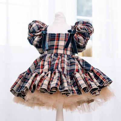 Vintage Princess Plaid Dress