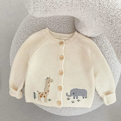 Knit Sweater with Animal Design