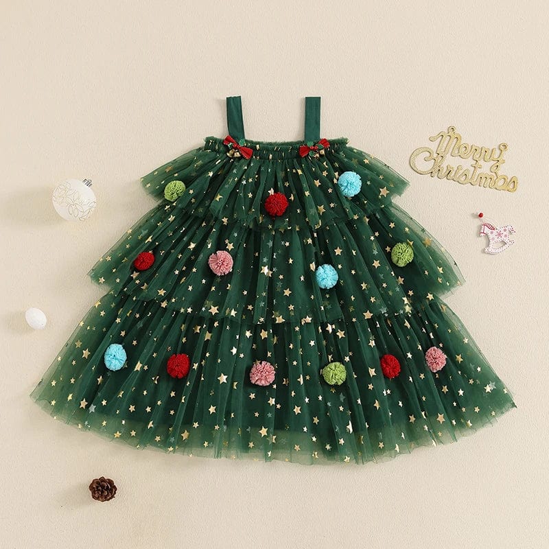 Girls Christmas Tree Dress