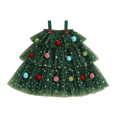 Girls Christmas Tree Dress