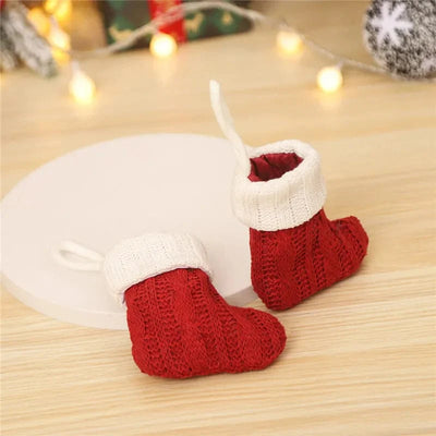 Mini Christmas Stocking Utensil Holders