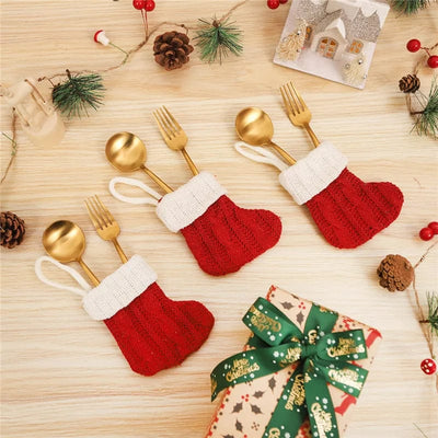 Mini Christmas Stocking Utensil Holders