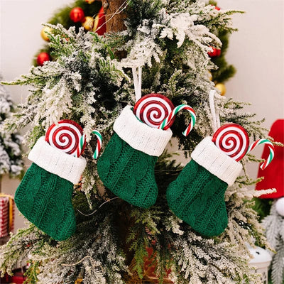 Mini Christmas Stocking Utensil Holders