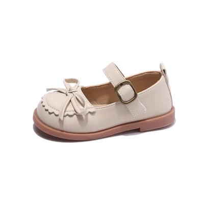 Soft Leather Bowknot Mary Jane Shoes