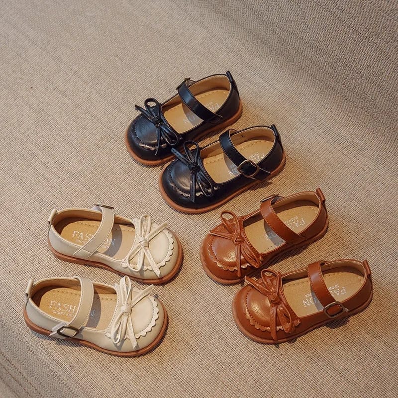 Soft Leather Bowknot Mary Jane Shoes