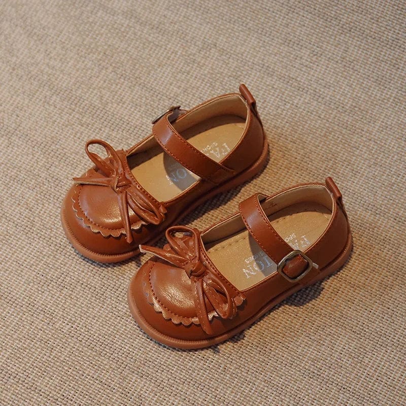 Soft Leather Bowknot Mary Jane Shoes