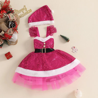 Sparkling Christmas Dress Set for Girls