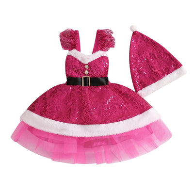 Sparkling Christmas Dress Set for Girls