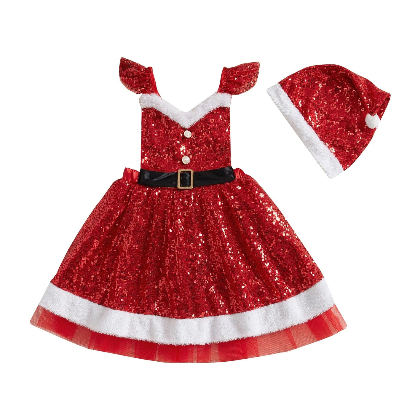 Sparkling Christmas Dress Set for Girls