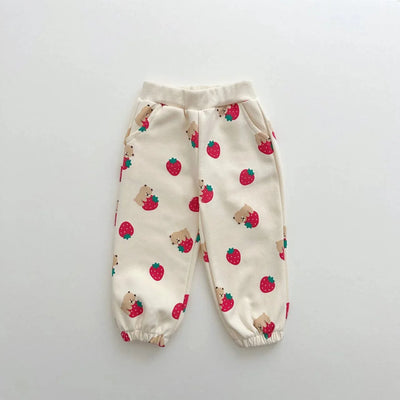 Strawberry Print Tracksuit Set