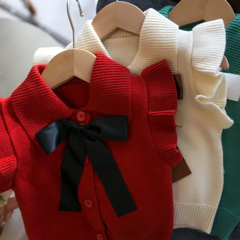 Girls Bow Knit Vest