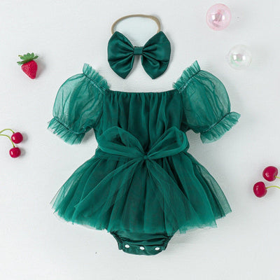 Tulle Romper Dress with Handband Set