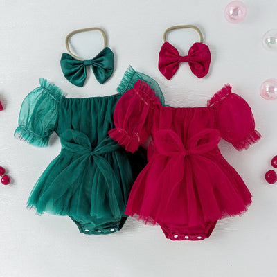 Tulle Romper Dress with Handband Set