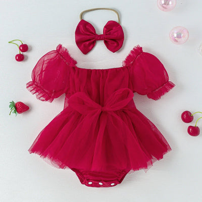 Tulle Romper Dress with Handband Set