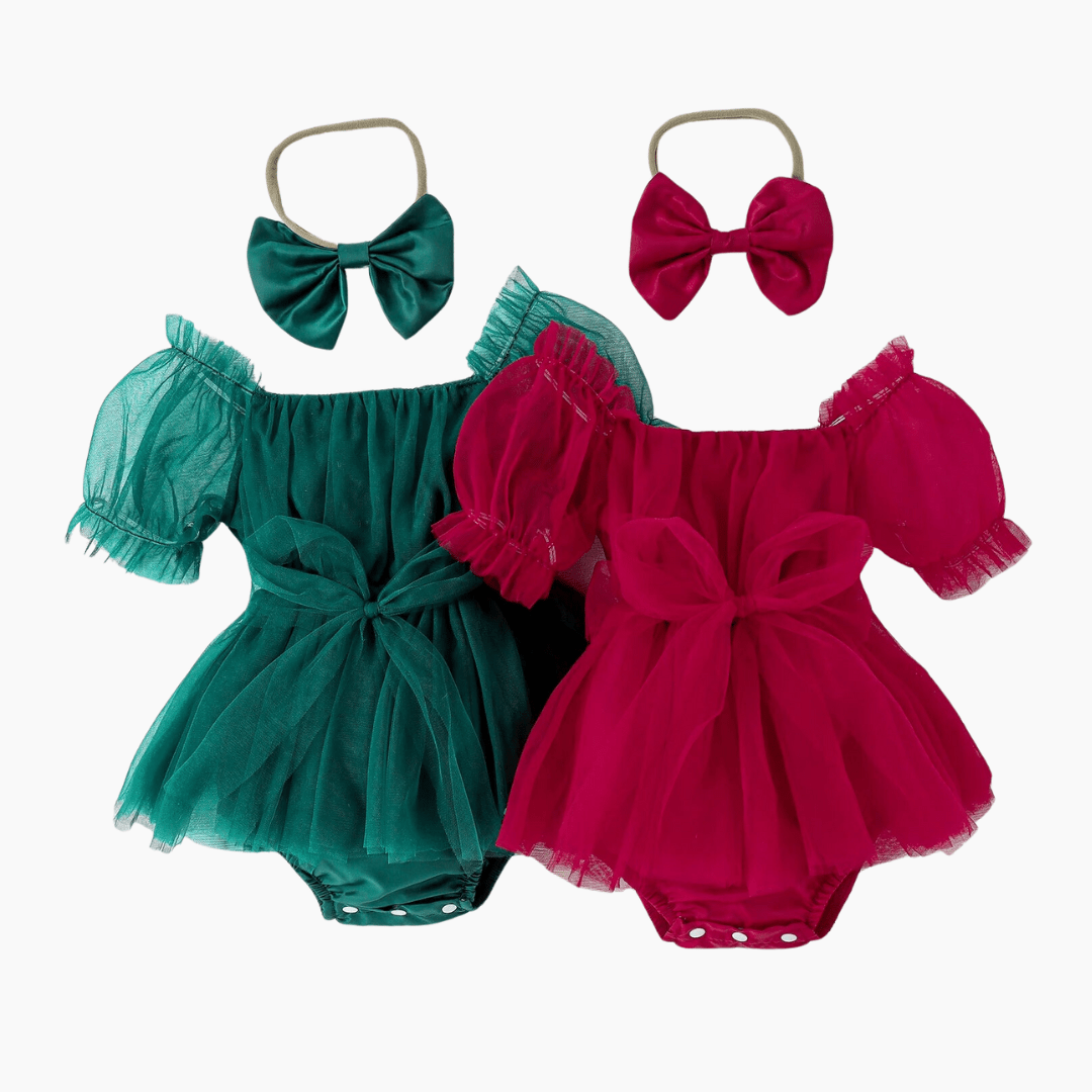 Tulle Romper Dress with Handband Set