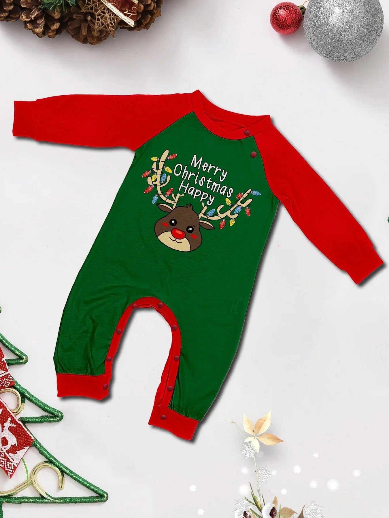 Deer Print Christmas Family Matching Pajamas Set